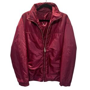 Vintage White Stag Jacket Mens XL Red Maroon Full Zip Windbreaker 80s 90s